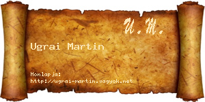 Ugrai Martin névjegykártya